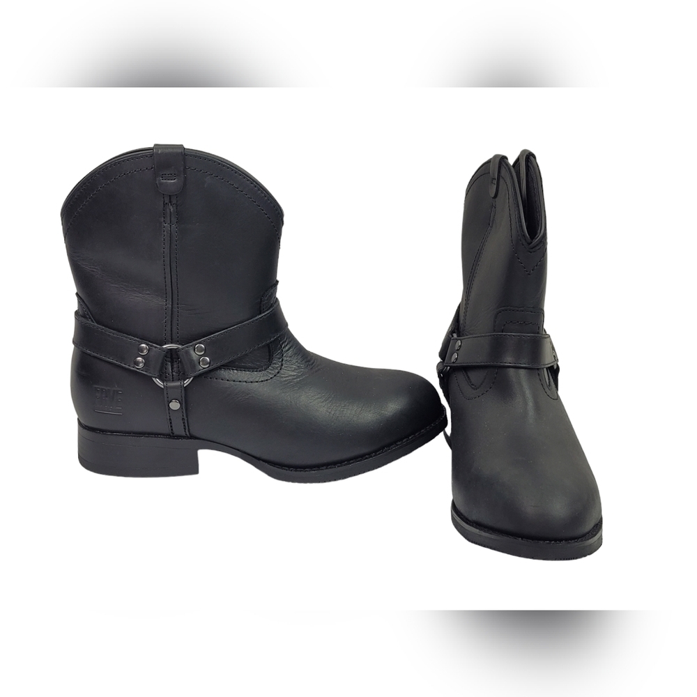 Frye Supply women's black safety crafted harness boot leather upper 9.5